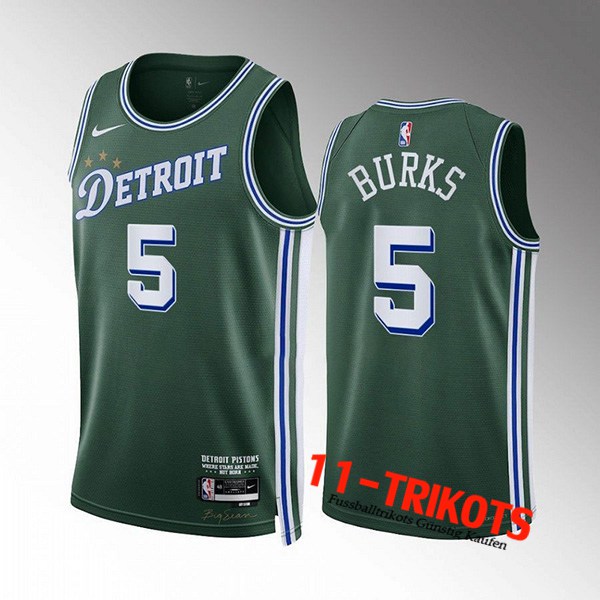 Trikots Detroit Pistons (BURKS #5) 2022/23 Grün