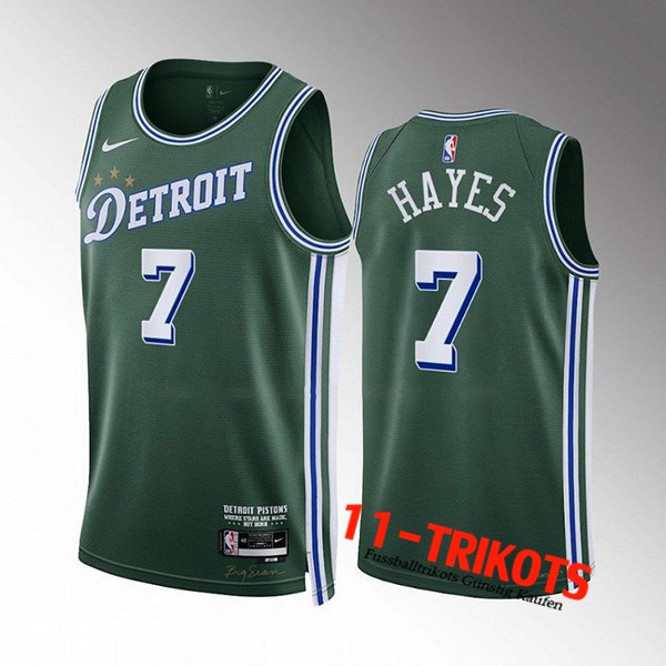 Trikots Detroit Pistons (HAYES #7) 2022/23 Grün