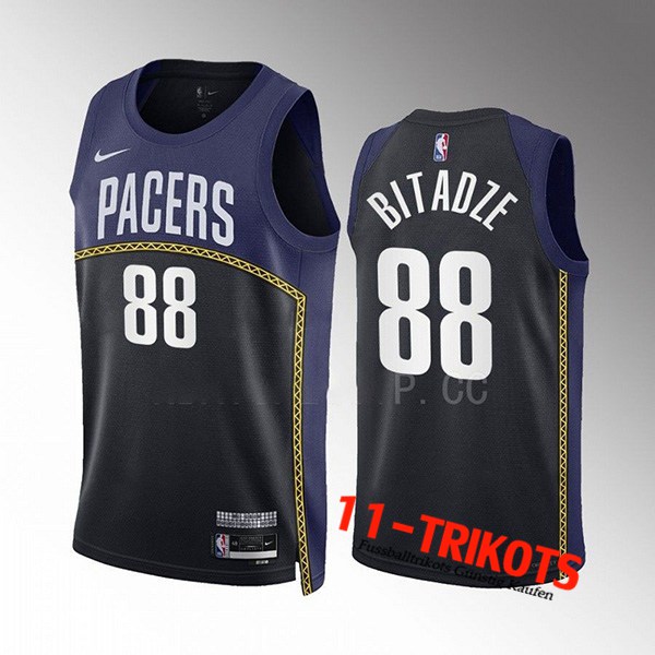 Trikots Indiana Pacers (BITADZE #88) 2022/23 Schwarz/Blau