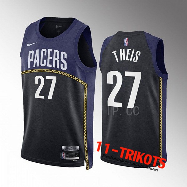 Trikots Indiana Pacers (THEIS #27) 2022/23 Schwarz/Blau