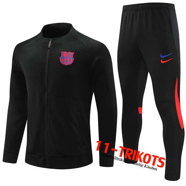 FC Barcelone Trainingsanzug (Jacke) Schwarz 2022/2023