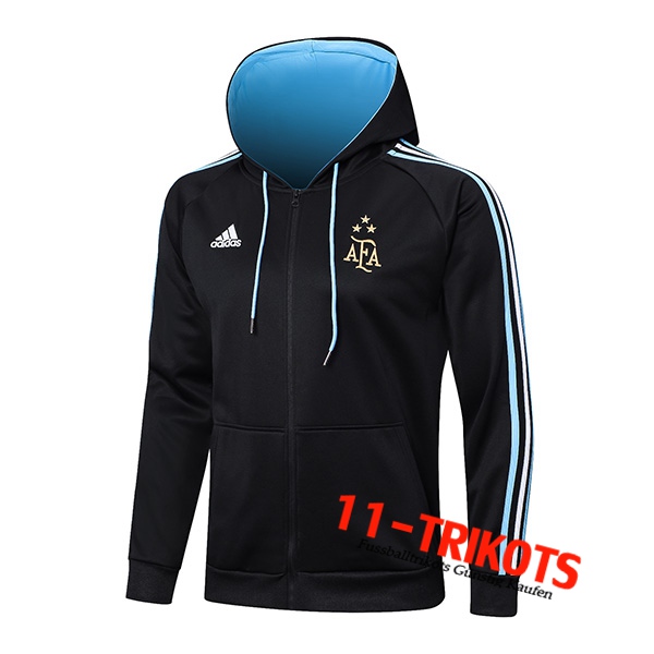 rgentinien Trainingsjacke Mit Kapuze A3 Stars Schwarz 2022/2023