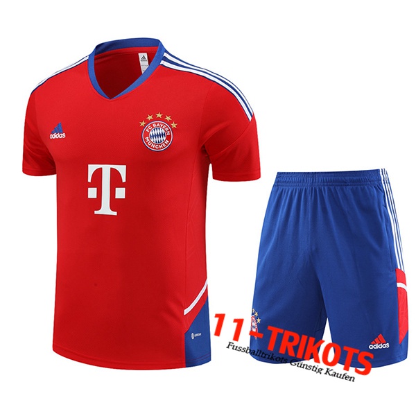 Bayern München rainingstrikot + Shorts Rot 2023/2023