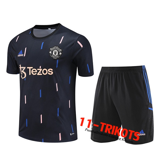 Manchester United rainingstrikot + Shorts Schwarz 2023/2023