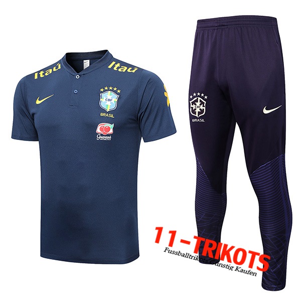 Brasilien Poloshirt Navy blau 2023/2023