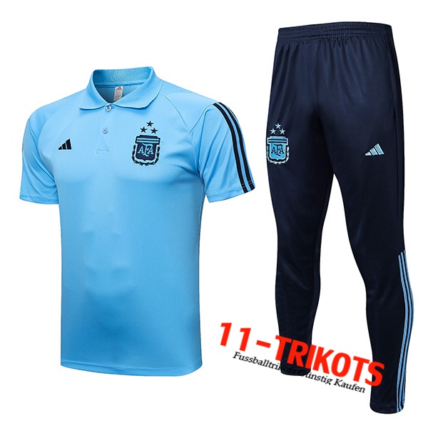 Argentinien Poloshirt Hellblau 2023/2023