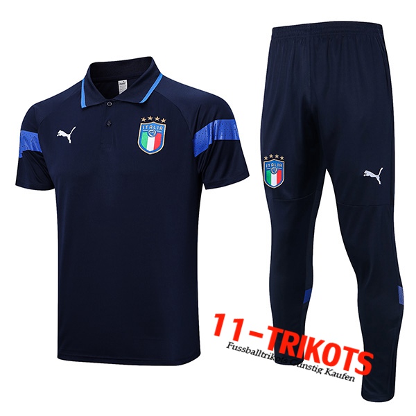 Italien Poloshirt Navy blau 2023/2023