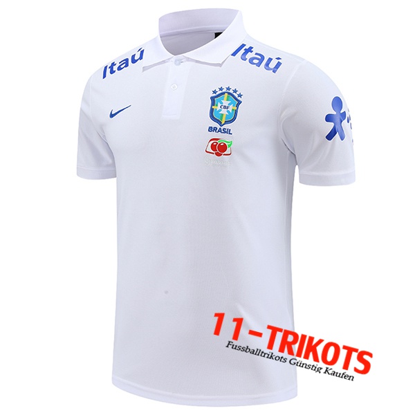 Brasilien Poloshirt Weiß 2023/2023