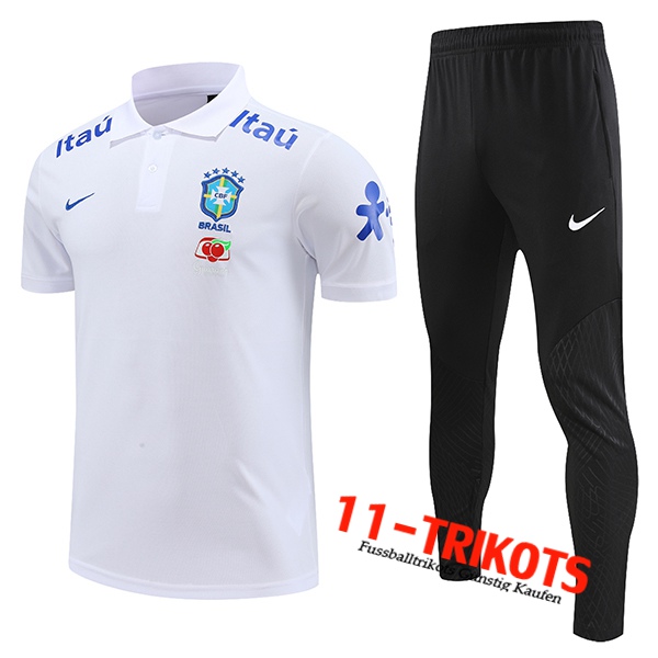 Brasilien Poloshirt Weiß 2023/2023
