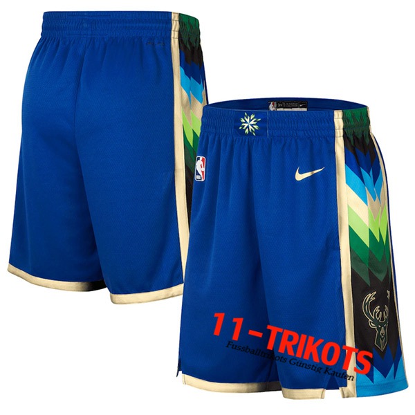 Shorts NBA Milwaukee Bucks Blau