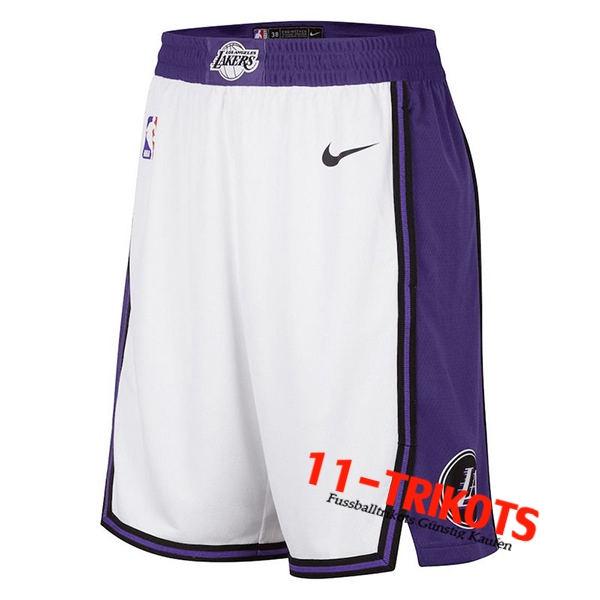 Shorts NBA Los Angeles Lakers Weiß/lila