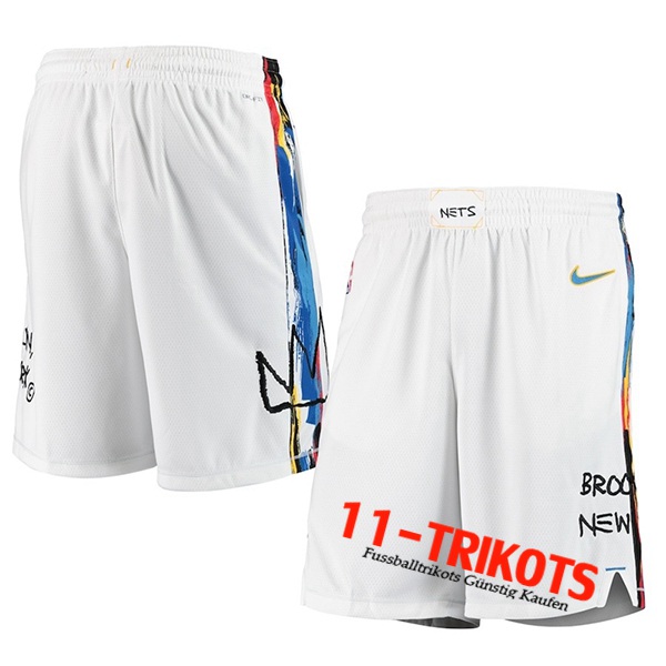 Shorts NBA Brooklyn Nets Weiß
