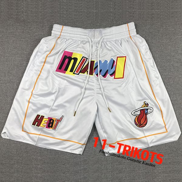 Shorts NBA Miami Heat Weiß