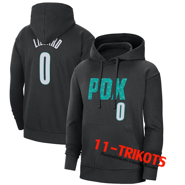 Training Sweatshirt Mit Kapuze Portland Trail Blazers Schwarz 2023