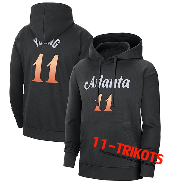 Training Sweatshirt Mit Kapuze Atlanta Hawks Schwarz 2023