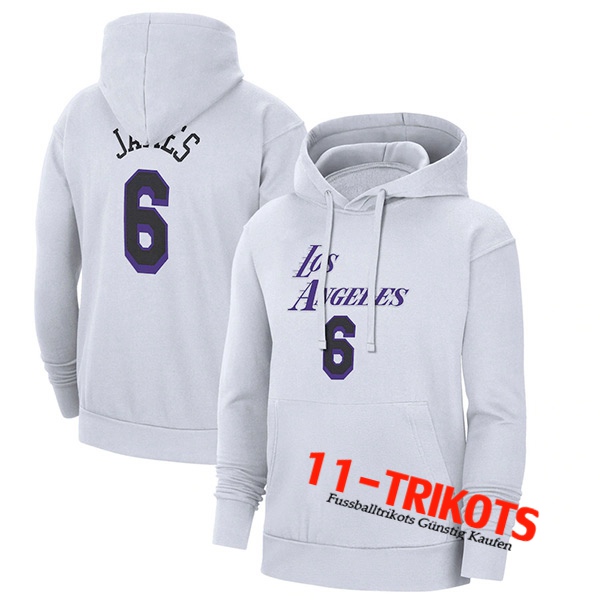 Training Sweatshirt Mit Kapuze Los Angeles Lakers Weiß 2023