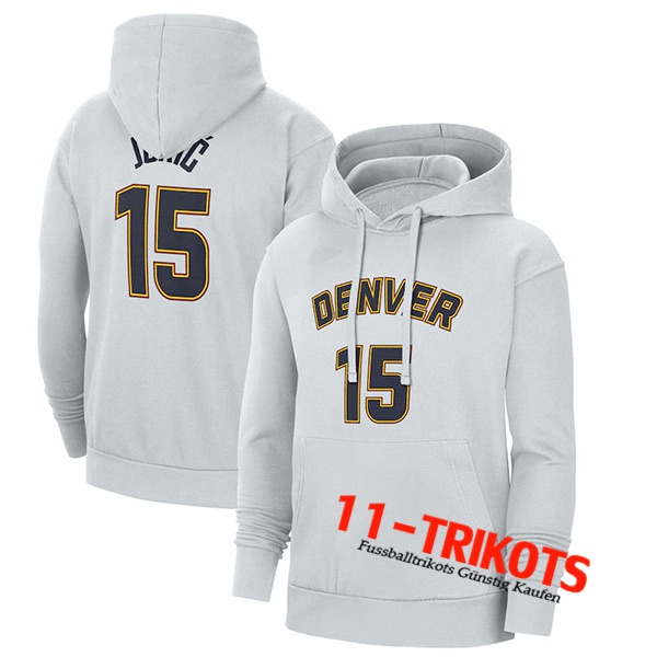 Training Sweatshirt Mit Kapuze Denver Nuggets Weiß 2023