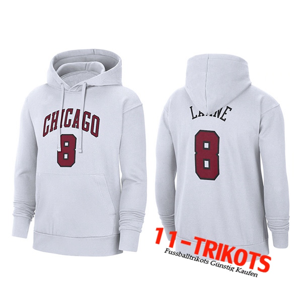 Training Sweatshirt Mit Kapuze Chicago Bulls Weiß 2023