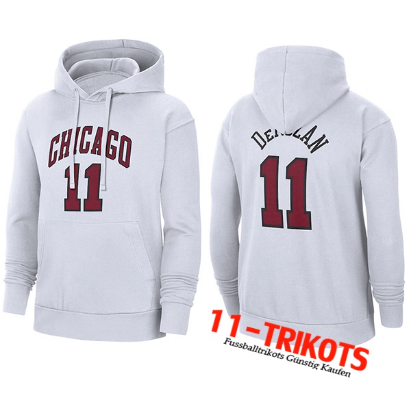 Training Sweatshirt Mit Kapuze Chicago Bulls Weiß 2023