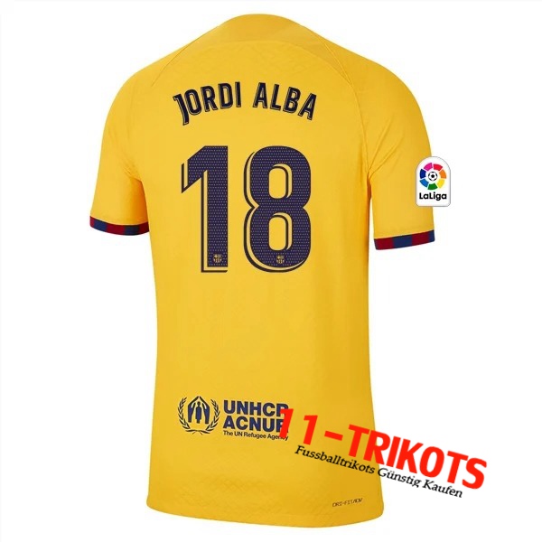 Barcelona Fussball Trikots (JORDI ALBA #18) 2023/2023 Vierte