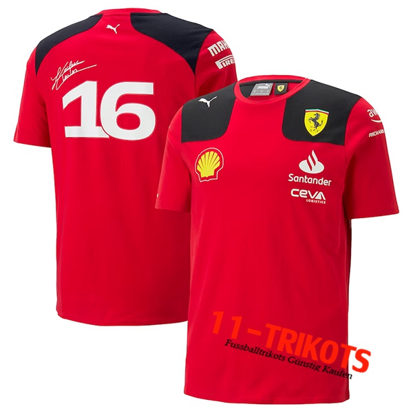 T-Shirt F1 Scuderia Ferrari Team Gelb 2023