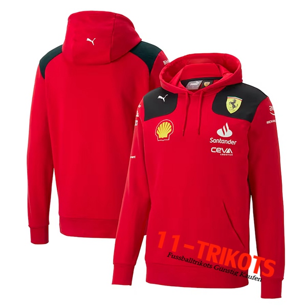 Sweatshirt Mit Kapuze F1 Scuderia Ferrari Team Gelb 2023