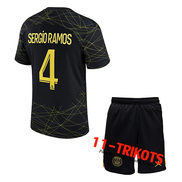 PSG Fussball Trikots (SERGIO RAMOS #4) Kinder Vierte 2023/2023
