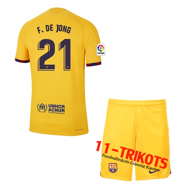 Barcelona Fussball Trikots (F.DE JONG #21) Kinder Vierte 2023/2023