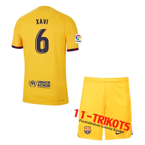 Barcelona Fussball Trikots (XAVI #6) Kinder Vierte 2023/2023