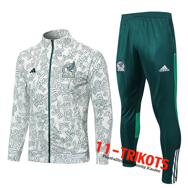 Mexiko Trainingsanzug (Jacke) Weiß 2023/2023