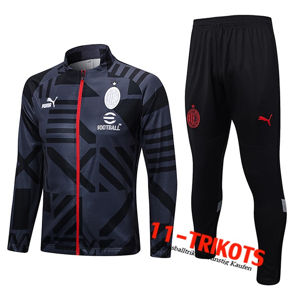 AC Milan Trainingsanzug (Jacke) Schwarz/Grau 2023/2023