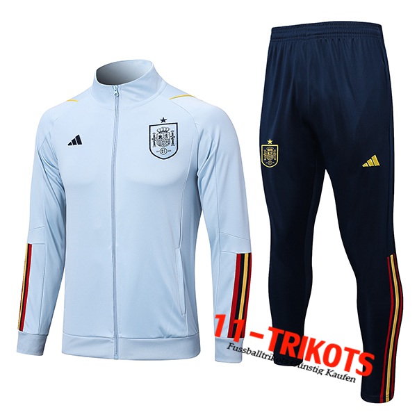 Spanien Trainingsanzug (Jacke) Hellblau 2023/2023