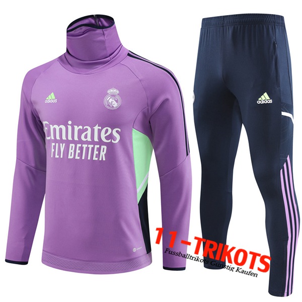 Real Madrid Trainingsanzug High Collar lila 2023/2023
