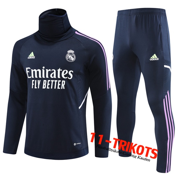 Real Madrid Trainingsanzug High Collar Navy blau 2023/2023