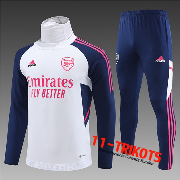 Arsenal Trainingsanzug High Collar Kinder Weiß 2023/2023