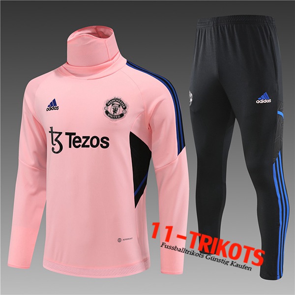 Manchester United Trainingsanzug High Collar Kinder Roos 2023/2023