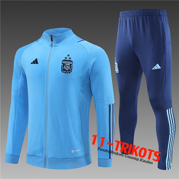 Argentinien Trainingsanzug (Jacke) Kinder Hellblau 2023/2023