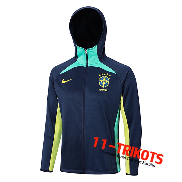 Brasilien Trainingsjacke Mit Kapuze Navy blau 2023/2023