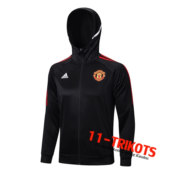 Manchester United Trainingsjacke Mit Kapuze Schwarz 2023/2023