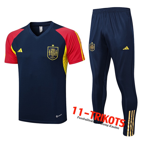 Spanien Trainingstrikot + Hose Navy blau 2023/2024