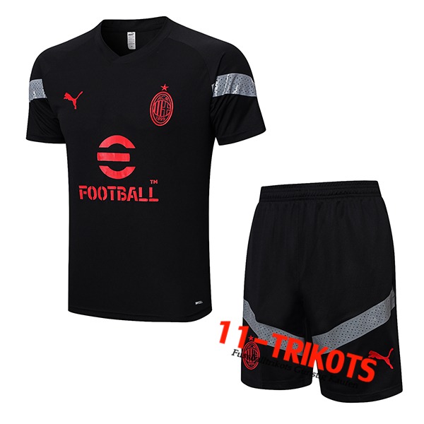 AC Milan Trainingstrikot + Shorts Schwarz 2022/2023