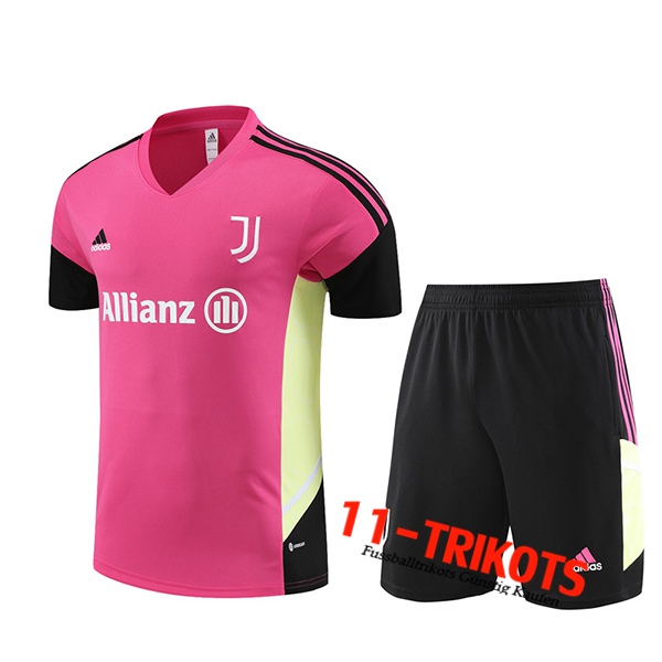 Juventus Trainingstrikot + Shorts Rosa 2022/2023