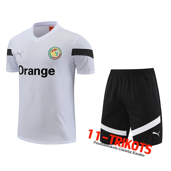 Senegal Trainingstrikot + Shorts Weiß 2023/2024