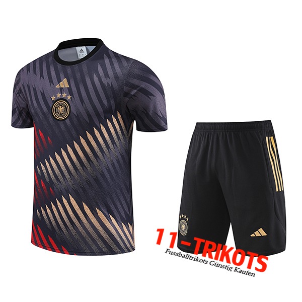 Deutschland Trainingstrikot + Shorts Braun 2023/2024