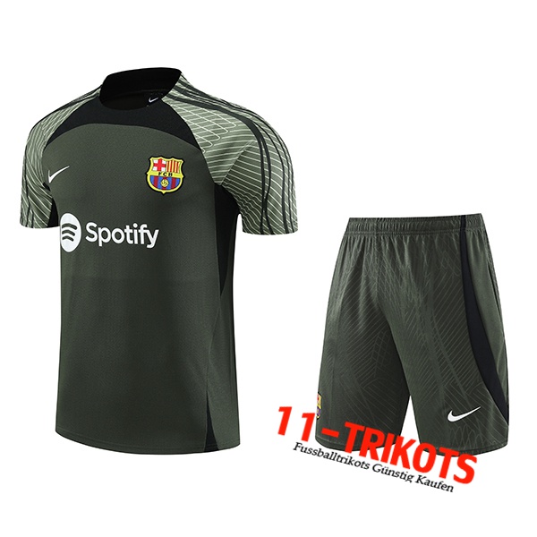 FC Barcelona Trainingstrikot + Shorts Grün 2023/2024