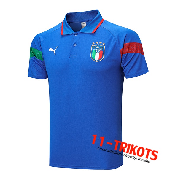Italien Poloshirt Blau 2022/2023