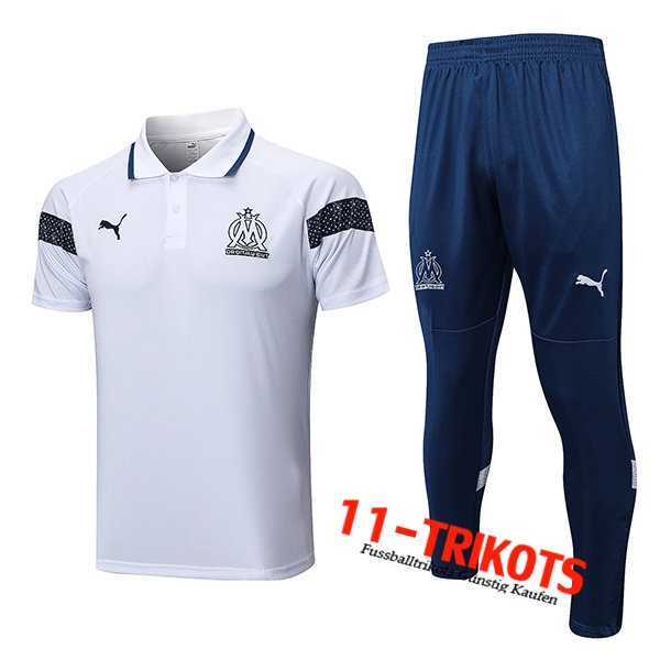 Marseille Poloshirt Weiß 2022/2023