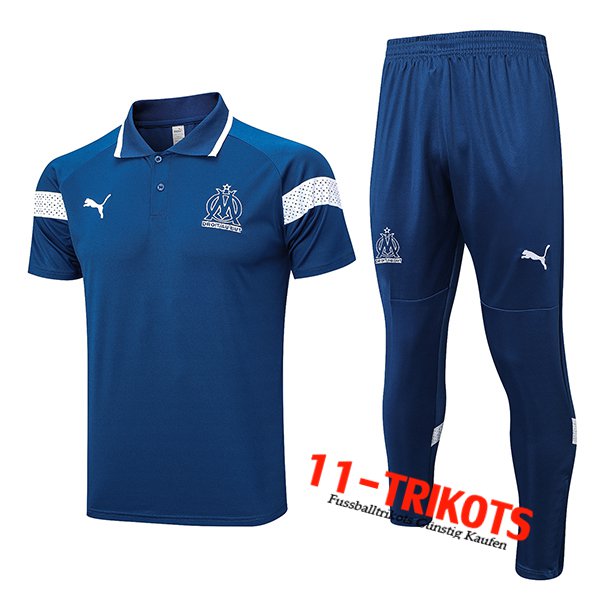 Marseille Poloshirt Blau 2022/2023
