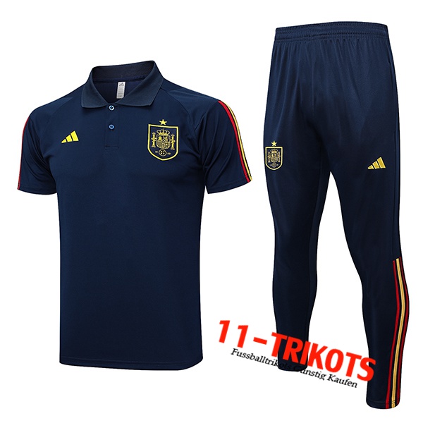 Spanien Poloshirt Navy blau 2023/2024