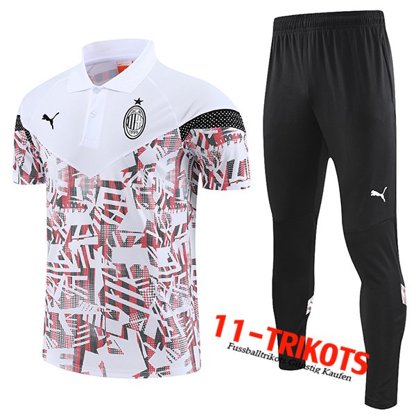 AC Milan Poloshirt Weiß 2022/2023